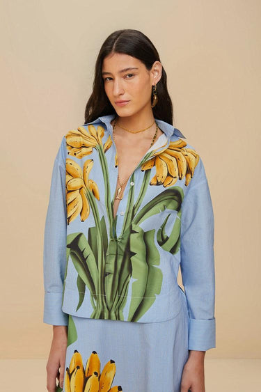 Banana Cocina Striped Shirt-Tops-Farm Rio-Debs Boutique